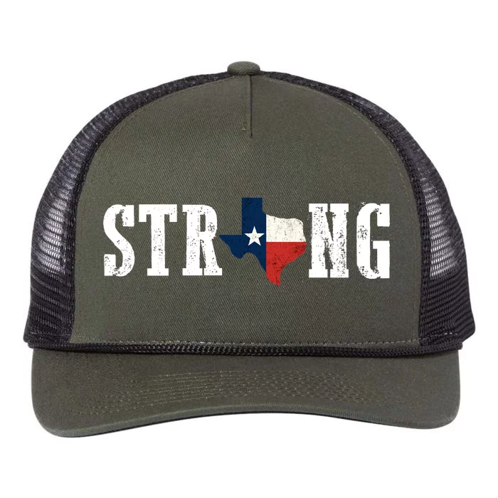 Texas Strong Retro Rope Trucker Hat Cap