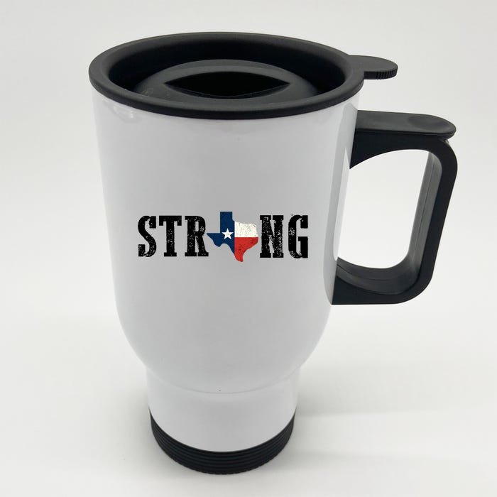 Texas Strong Front & Back Stainless Steel Travel Mug