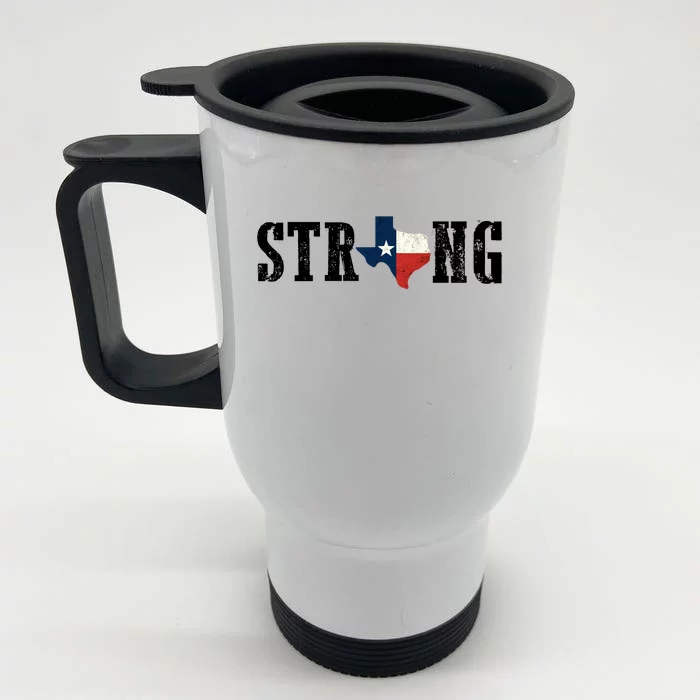 Texas Strong Front & Back Stainless Steel Travel Mug