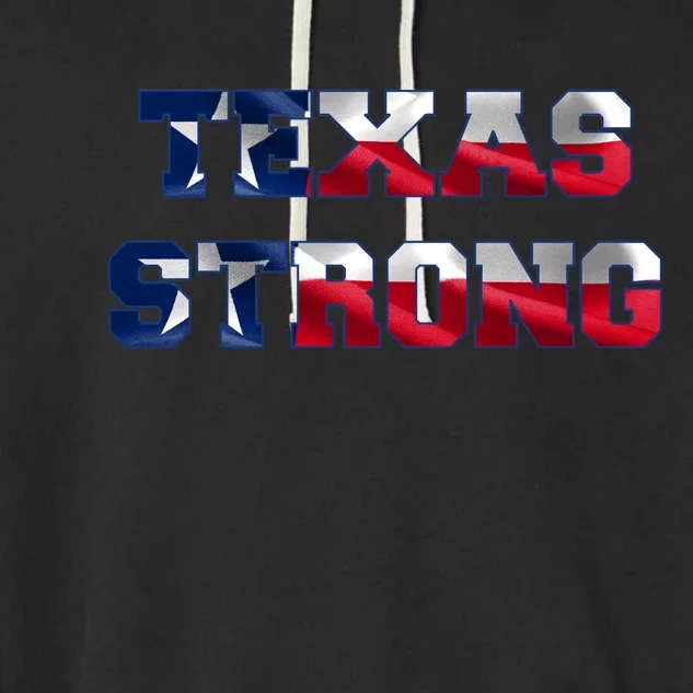 Texas Strong Flag Hurricane Harvey Aid Garment-Dyed Fleece Hoodie