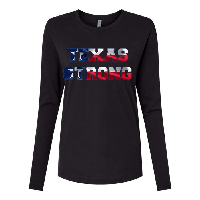 Texas Strong Flag Hurricane Harvey Aid Womens Cotton Relaxed Long Sleeve T-Shirt