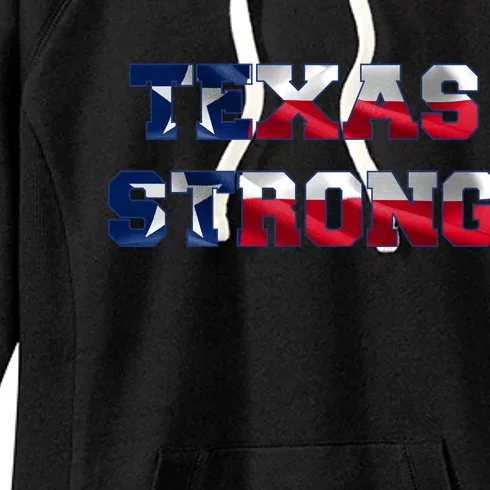 Texas Strong Flag Hurricane Harvey Aid Women's Fleece Hoodie