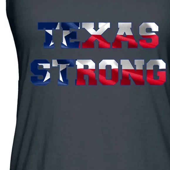 Texas Strong Flag Hurricane Harvey Aid Ladies Essential Flowy Tank