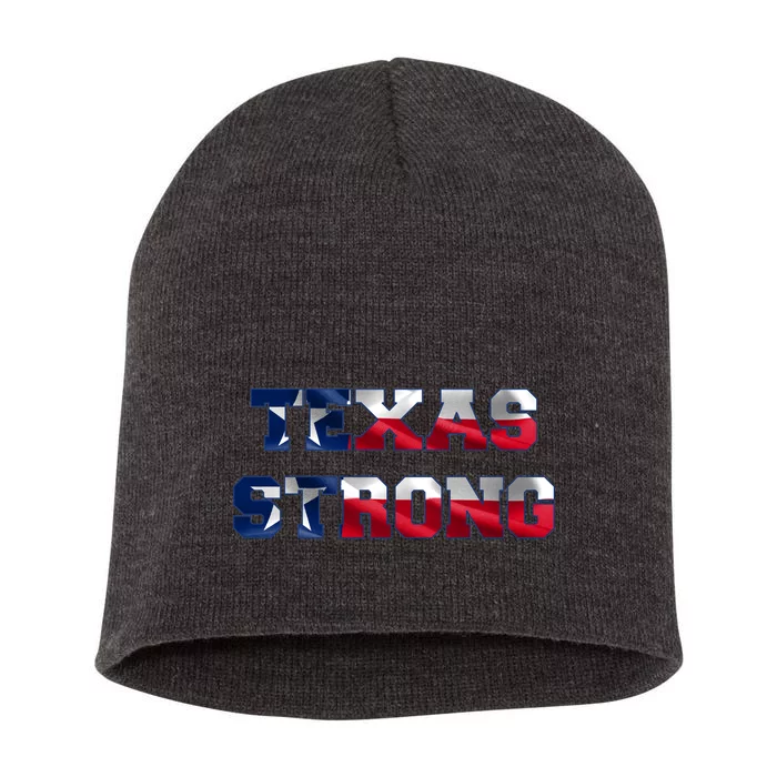 Texas Strong Flag Hurricane Harvey Aid Short Acrylic Beanie