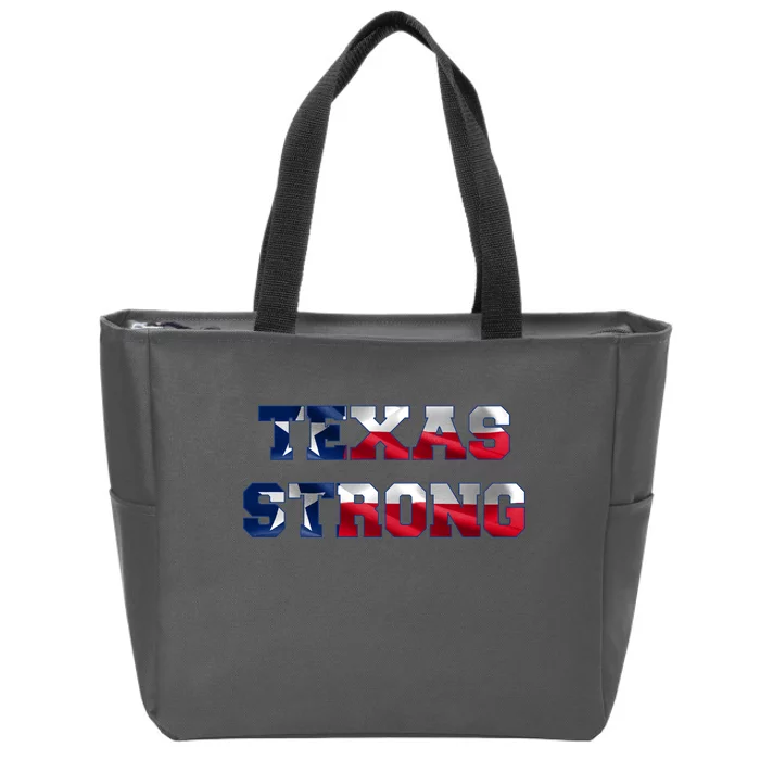 Texas Strong Flag Hurricane Harvey Aid Zip Tote Bag