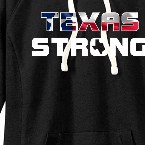 Texas Strong State Flag Logo Women's Fleece Hoodie