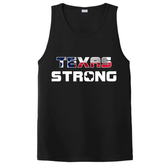 Texas Strong State Flag Logo Performance Tank