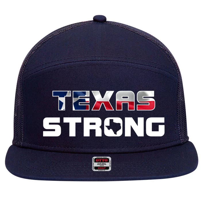 Texas Strong State Flag Logo 7 Panel Mesh Trucker Snapback Hat