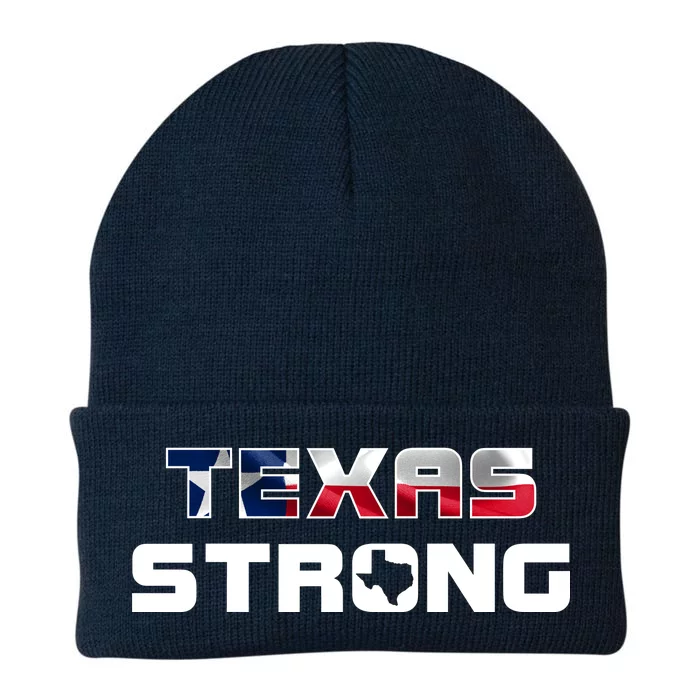 Texas Strong State Flag Logo Knit Cap Winter Beanie