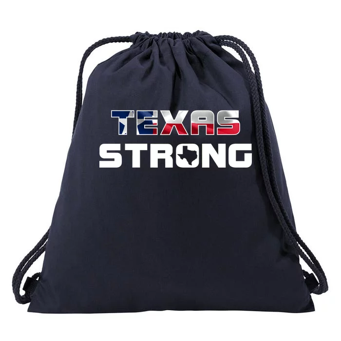 Texas Strong State Flag Logo Drawstring Bag