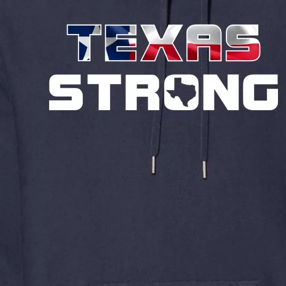 Texas Strong State Flag Logo Premium Hoodie