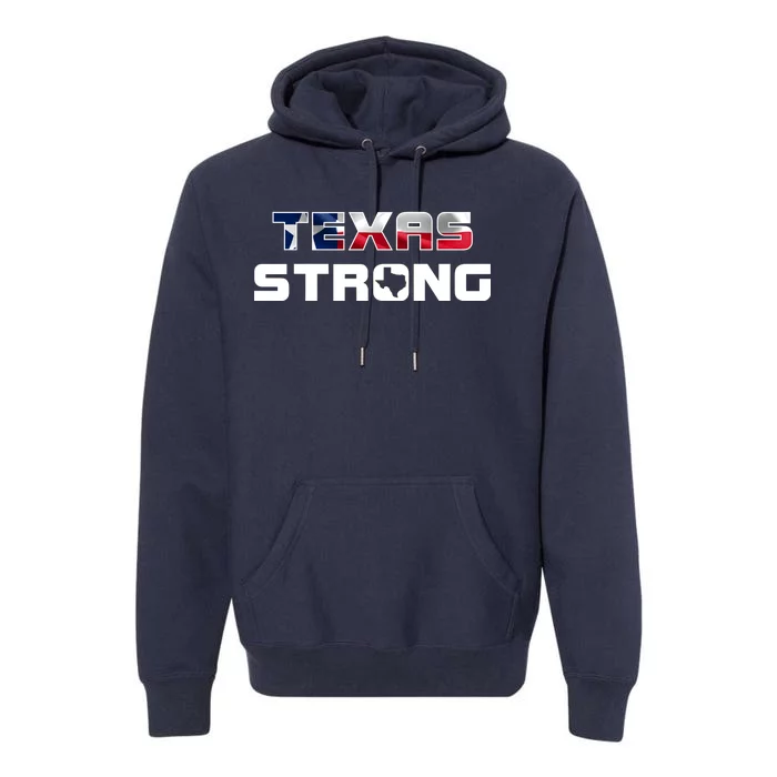 Texas Strong State Flag Logo Premium Hoodie