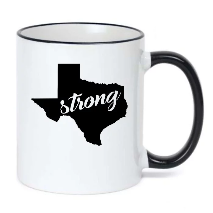 Texas Strong State Logo Black Color Changing Mug