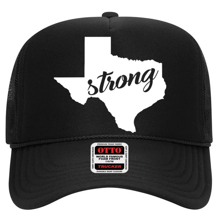 Texas Strong State Logo High Crown Mesh Trucker Hat