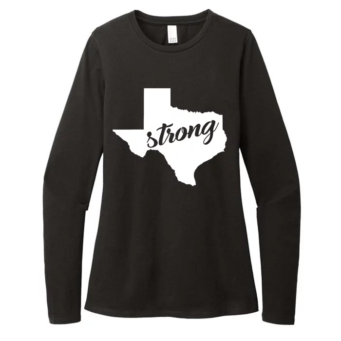 Texas Strong State Logo Womens CVC Long Sleeve Shirt