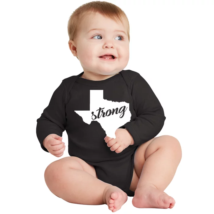 Texas Strong State Logo Baby Long Sleeve Bodysuit