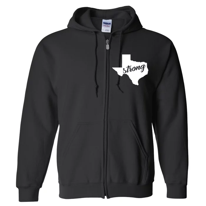 Texas Strong State Logo Full Zip Hoodie