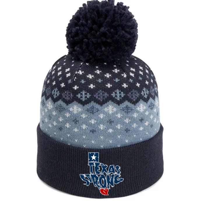 Texas Strong State Map The Baniff Cuffed Pom Beanie