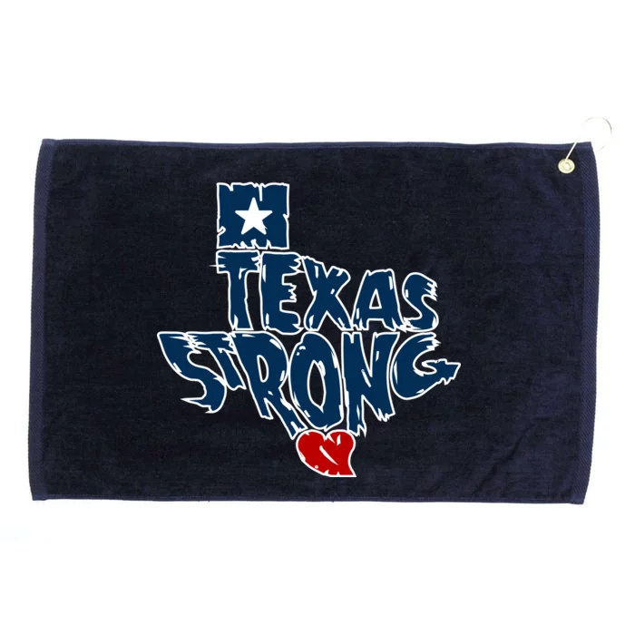 Texas Strong State Map Grommeted Golf Towel