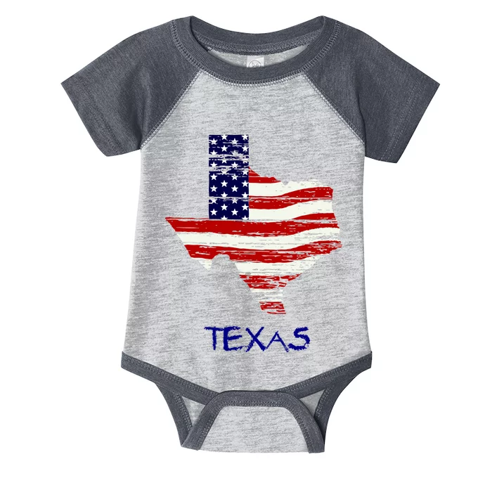 Texas USA Flag Infant Baby Jersey Bodysuit