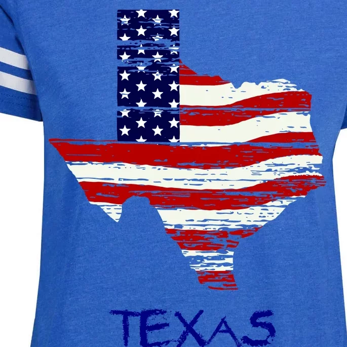 Texas USA Flag Enza Ladies Jersey Football T-Shirt