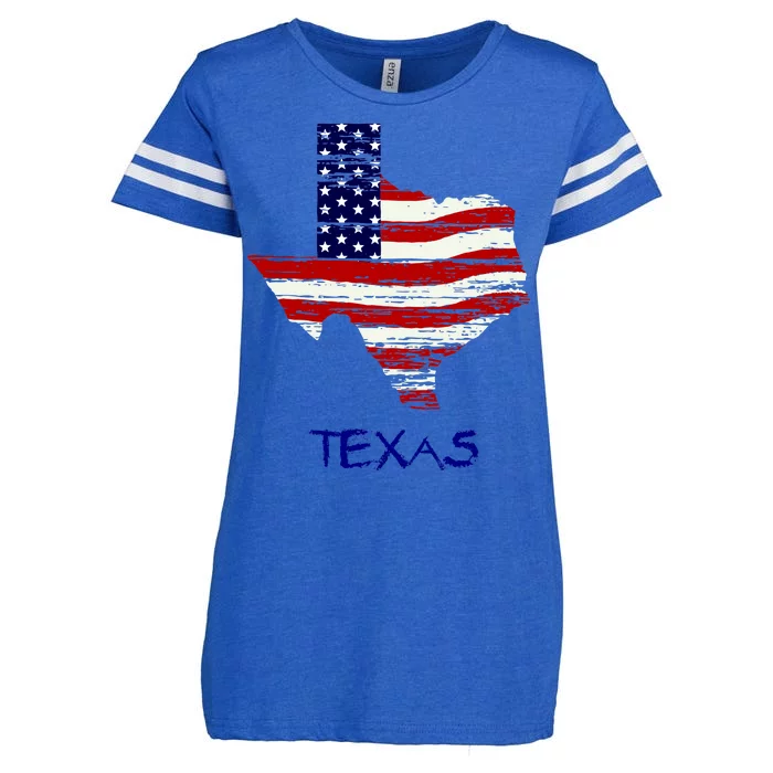 Texas USA Flag Enza Ladies Jersey Football T-Shirt