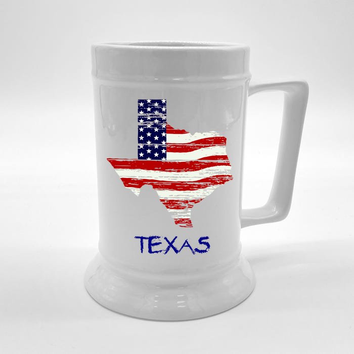 Texas USA Flag Front & Back Beer Stein