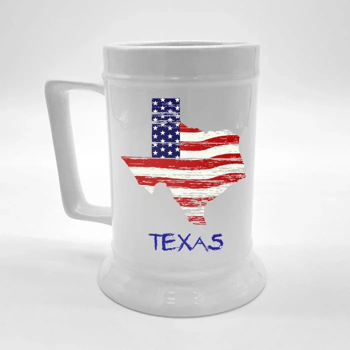 Texas USA Flag Front & Back Beer Stein