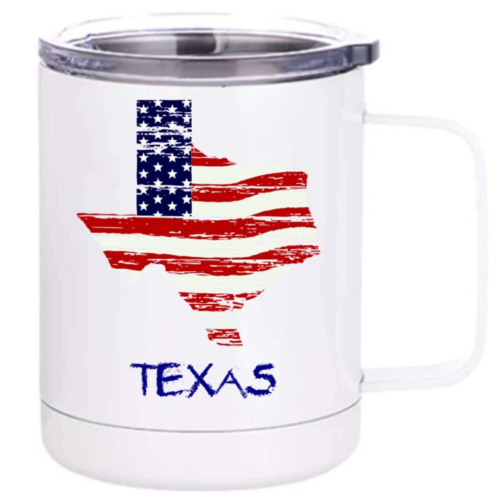 Texas USA Flag Front & Back 12oz Stainless Steel Tumbler Cup