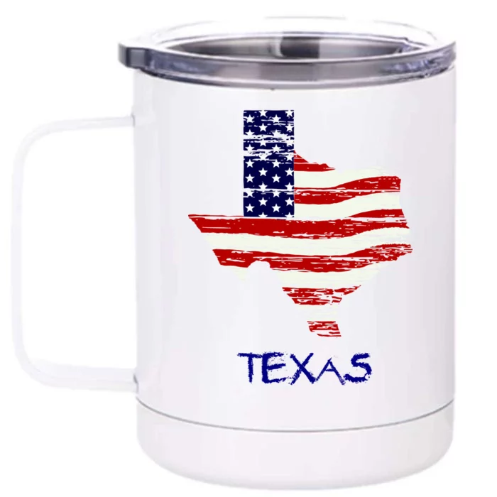 Texas USA Flag Front & Back 12oz Stainless Steel Tumbler Cup