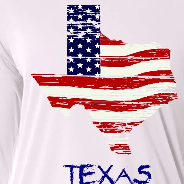 Texas USA Flag Cooling Performance Long Sleeve Crew