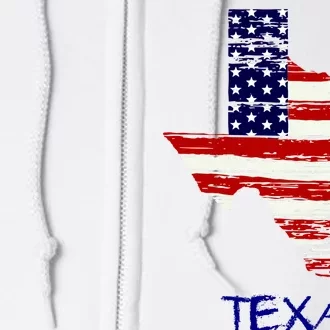 Texas USA Flag Full Zip Hoodie