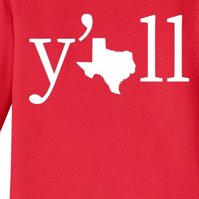 Texas Y'all Baby Long Sleeve Bodysuit