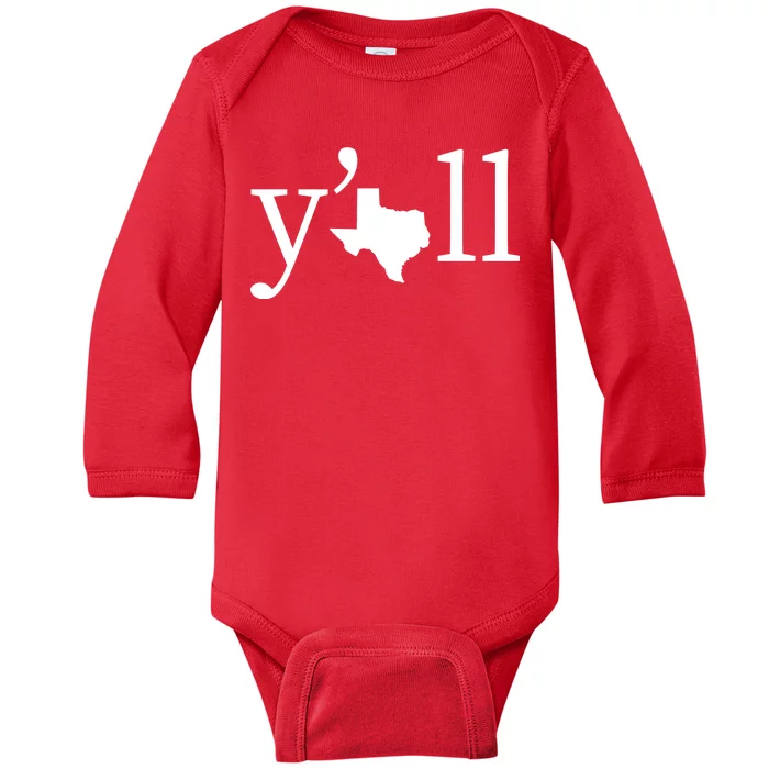 Texas Y'all Baby Long Sleeve Bodysuit