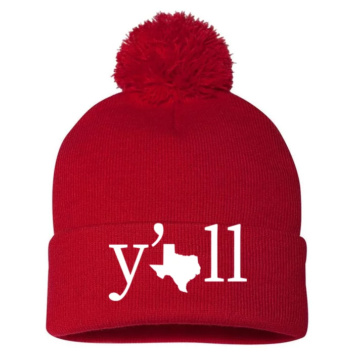 Texas Y'all Pom Pom 12in Knit Beanie