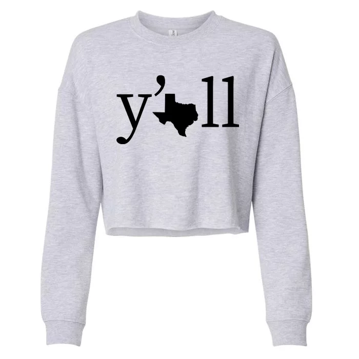 Texas Y'all Cropped Pullover Crew