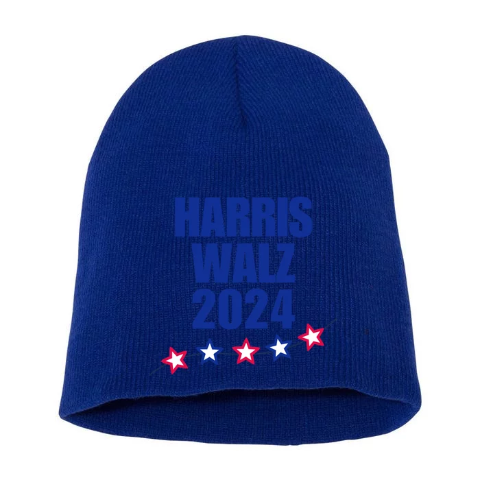 Trendy Election Year Harris And Walz Election Year 2024 Great Gift Short Acrylic Beanie