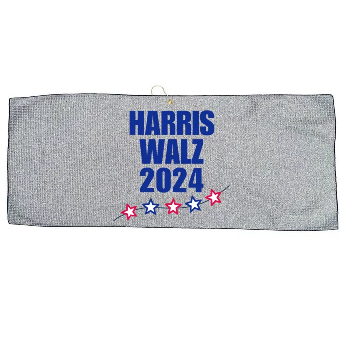 Trendy Election Year Harris And Walz Election Year 2024 Great Gift Large Microfiber Waffle Golf Towel