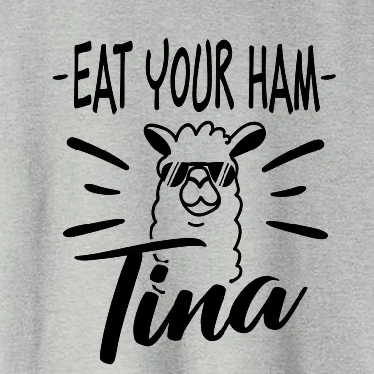 TINA EAT YOUR HAM FUNNY TINA EAT YOUR HAM Women's Crop Top Tee