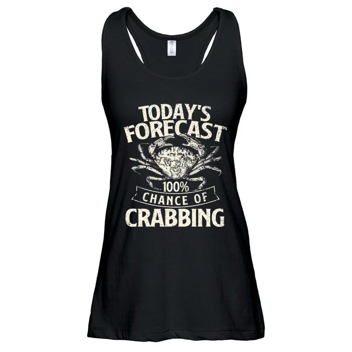 TodayS Forecast 100 Chance Of Crabbing Crab Crustaceans Ladies Essential Flowy Tank