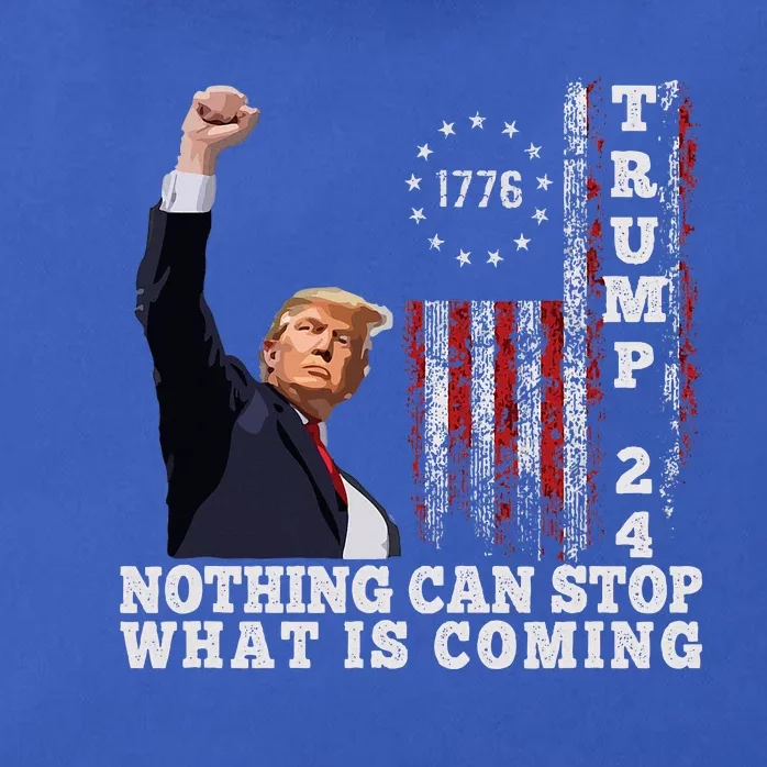 Trump Fight 2024 Nothing Can Stop Trump Shot Zip Tote Bag