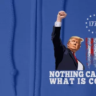 Trump Fight 2024 Nothing Can Stop Trump Shot Full Zip Hoodie