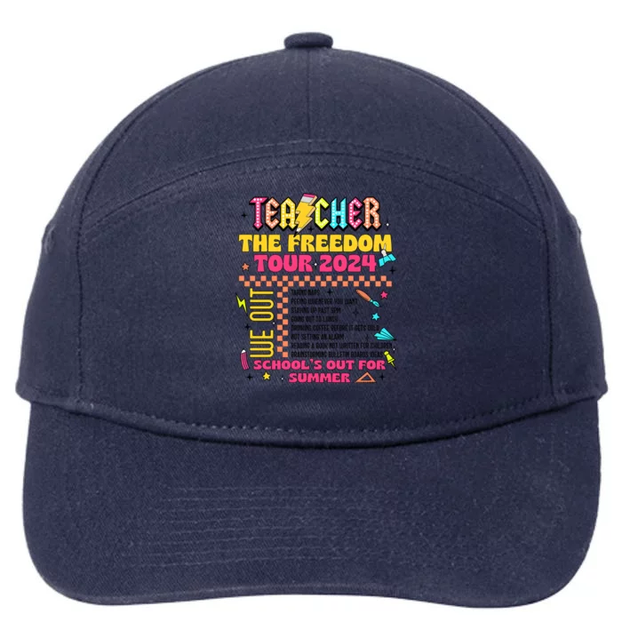 Teacher Freedom 2024 School Out 7-Panel Snapback Hat