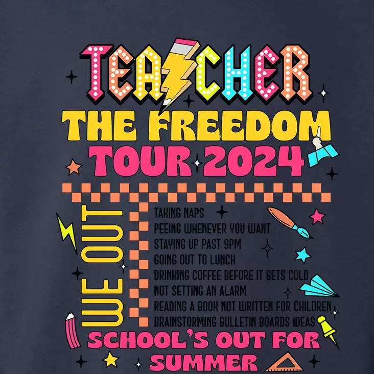 Teacher Freedom 2024 School Out Toddler Hoodie