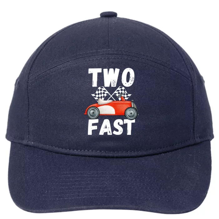 Two Fast 2 Curious Racing 2nd Birthday Race Car Pit Crew Tee 7-Panel Snapback Hat