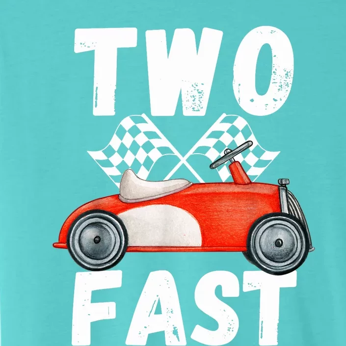 Two Fast 2 Curious Racing 2nd Birthday Race Car Pit Crew Tee ChromaSoft Performance T-Shirt