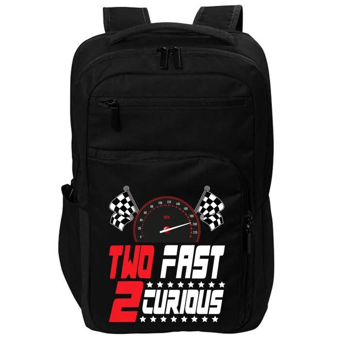 Two Fast 2 Curious Happy 2nd Birthday Boy Decorations Bday Impact Tech Backpack