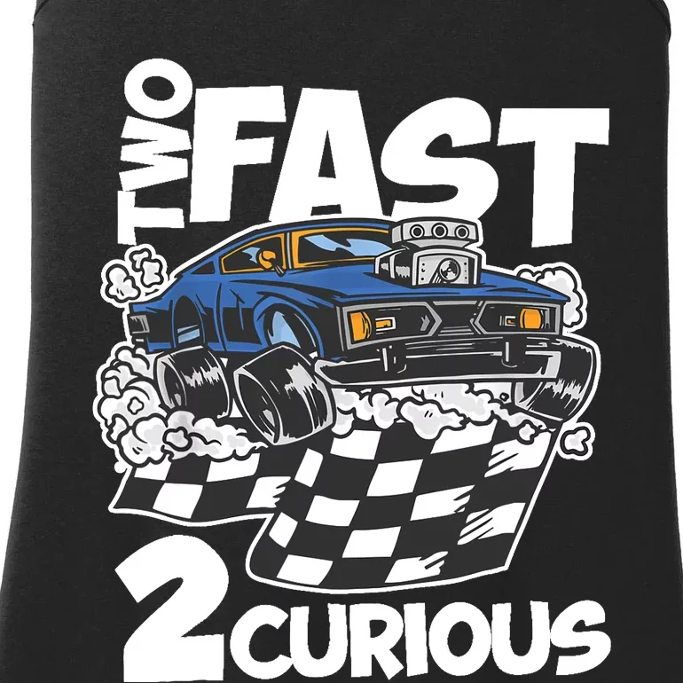 Two Fast 2 Curious Years Racing Two Fast Birthday Ladies Essential Tank