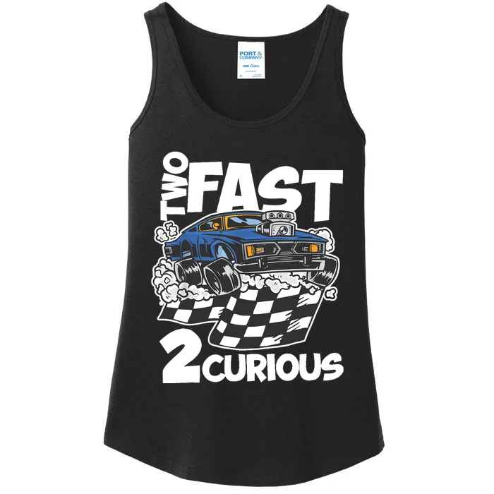 Two Fast 2 Curious Years Racing Two Fast Birthday Ladies Essential Tank