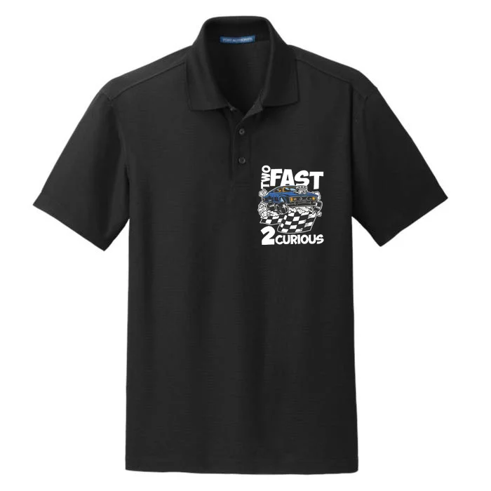 Two Fast 2 Curious Years Racing Two Fast Birthday Dry Zone Grid Performance Polo